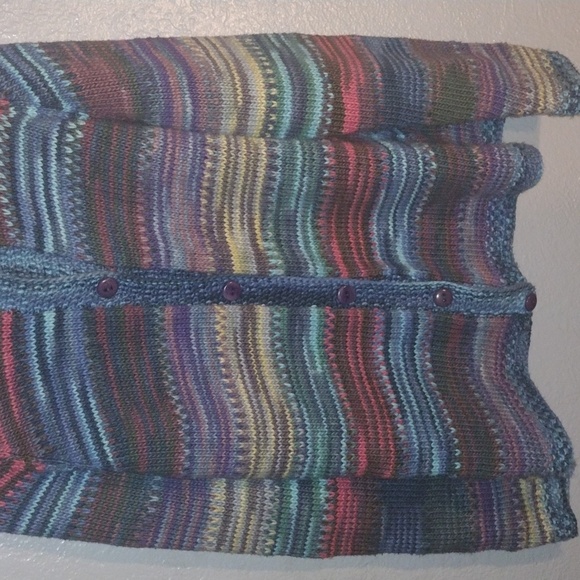 Multi Color 100% Cotton The Sweater Venture Cardigan Sweater M - Picture 3 of 6